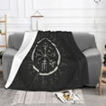 thumbnail image 2 of XMXT Flannel Throw Blanket for Couch, Dark Rune Pattern Bed Sofa Decor Blankets for Home Bedroom, 60 x 50 inches, 2 of 9