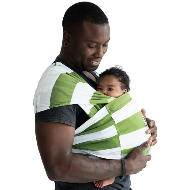 Baby K’tan PRINT Baby Wrap Carrier in Olive Stripe, Medium Walmart