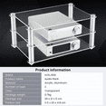 KGUSS 3-Layer Mini Audio Component Rack,Acrylic material with ...