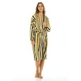 thumbnail image 1 of Women's Luxury Terry Cotton Bathrobe Spa Robe Bath Robes Shawl Collar Stripe Mustard S, 1 of 7