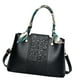 thumbnail image 5 of Bolso de mano para mujer, tipo cartera, con cierre de cremallera, con asa superior, para uso diario y trabajo. Negro, 5 of 9