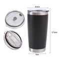 thumbnail image 2 of Termo de coche de 600ml con tapa, termo de acero inoxidable, termo de doble capa, 2 of 5