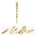thumbnail image 4 of Gymnture 12Pcs Twisted Clear Icicle Ornaments for Xmas Tree - Golden, 4 of 10