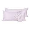 Unique Bargains 2 Pack Silky Satin Body Pillow Cases Lavender Gray 21" x 54"