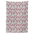 thumbnail image 3 of Ambesonne Cranberry Tablecloth Rectangular Table Cover, Springtime Berry Foliage, 60"x90", Grey Pink and Maroon, 3 of 4