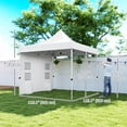 thumbnail image 3 of Outsunny 10' x 10' Heavy Duty Pop Up Canopy Tent, UPF50+, White, 3 of 10