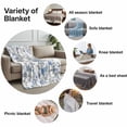 thumbnail image 6 of Throw Blanket for Couch Blue Floral Soft Fleece Flannel Blankets Cozy Lightweight Blanket for Home Sofa Living Room Bird Flower Bed Throws 30" x 40", 6 of 9
