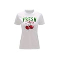 thumbnail image 1 of Playera Blusa De Cerezas Fresh Cherry Ropa Para Mujer Ropa Para Dama Color Blanco Talla Grande Marca Emil SaEs, 1 of 4