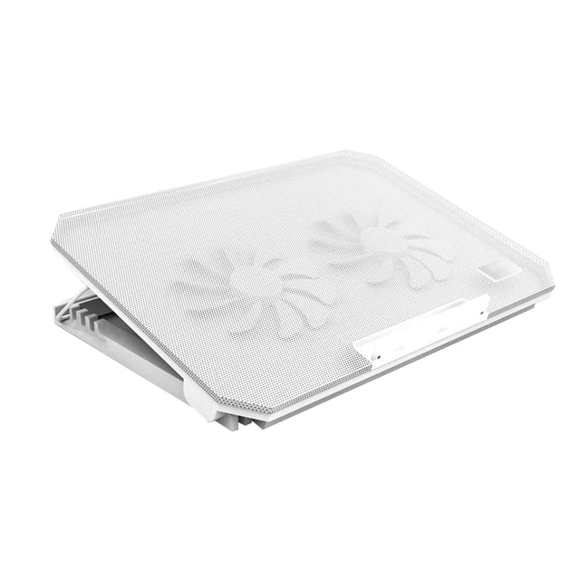 Graflsoa Support de Refroidissement pour Ordinateur Portable Réglable avec Deux Ventilateurs de 140 mm, Réglage de Hauteur à 4 Niveaux, Compatible avec Ordinateurs Portables de 15,6 Pouces, Offert en Noir Ou Blanc