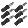 thumbnail image 3 of 100 Uds toma de banana 4mm ABS Material de latón niquelado herramientas de conexiones eléctricas de buen rendimiento negro, 3 of 5