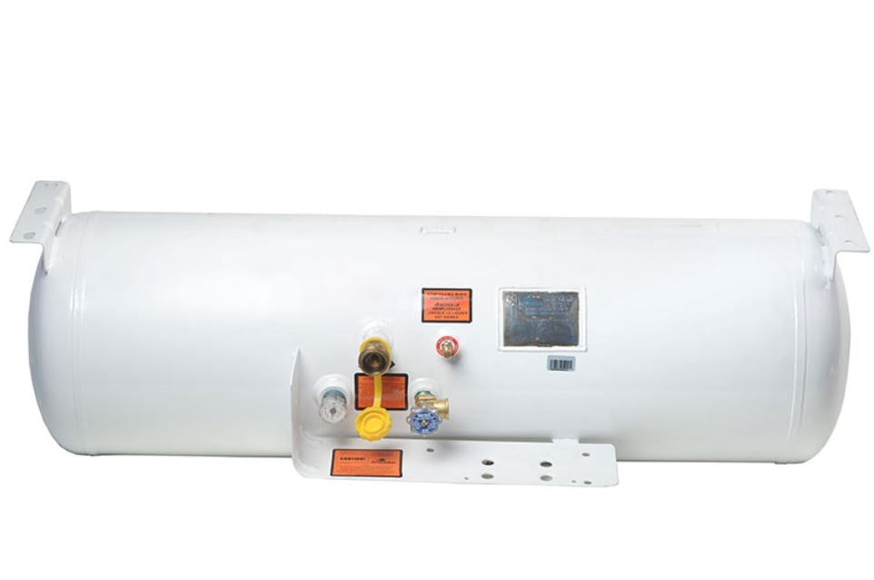 Flame King YSN293 29.3 Gallon ASME Steel Empty Horizontal Propane Tank, White