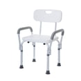 thumbnail image 3 of Gm Silla De Ducha 3 En 1 Con Respaldo Y Agarraderas Silla Regadera Baño Brazos Altura Ajustable, 3 of 9