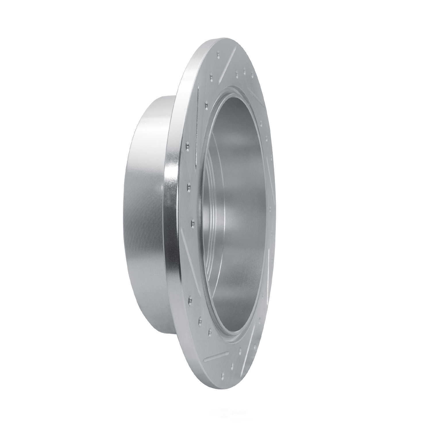 Dynamic Friction Company 631-67075L DFC Brake Rotor - Drilled And Slotted - Silver