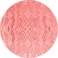 thumbnail image 1 of Ahgly Company Indoor Round Solid Red Modern Area Rugs, 5' Round, 1 of 4