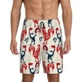 thumbnail image 2 of Picia Roosters Pajama Shorts for Men, Men's Pajama Bottoms, Sleepwear,Short Pajama Pants-X-Large, 2 of 9