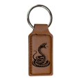 thumbnail image 2 of Keychain - Rectangle - Coiled Snake - Leather, 2 of 4
