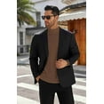 thumbnail image 3 of Ekouaer Mens High Neck Long Sleeve Base Layer Lightweight Thermal Knit Top, 3 of 9
