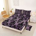 thumbnail image 2 of jejeloiu Dramatic Damask Queen Sheets,Gothic Print Queen Sheet Sets For Adults,Purple Black,4-Piece,1 Flat Sheet, 1 Fitted Sheet and 2 Pillowcases, 2 of 6