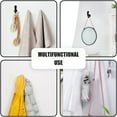 thumbnail image 4 of 2 Pcs Curtain Tieback Hooks, Curtain Drapery Tiebacksfor Wall Mounted, Door Wall Hanger Tieback Curtain Hook Tassel Towel Hanger for Cloth-Hat Hook, Black, 4 of 8