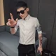 thumbnail image 3 of Camisa de hombre Hip Hop negra Camisas masculinas Gráficos geniales Tops de alta calidad Lujo Hipster Original Trendyol con cuello Xxl Estética, 3 of 5