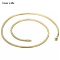 thumbnail image 6 of 3/4/5/6/8mm New Fashion 316L Stainless Steel Flat Snake Chain Necklace Women Men, 6 of 8