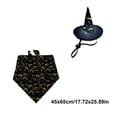 thumbnail image 4 of Aoznliie Dog Bandana, Halloween Hat & Scarf Set for Cats Small Dogs, 18x26 inch Pet Costume for Porch Geese, Black, 4 of 7