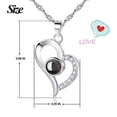 thumbnail image 2 of Collar de plata de ley 925 Te amo Collar de amor en 100 idiomas para novia Mujer Regalos románticos para ella Adepaton WMZL-845-2, 2 of 7