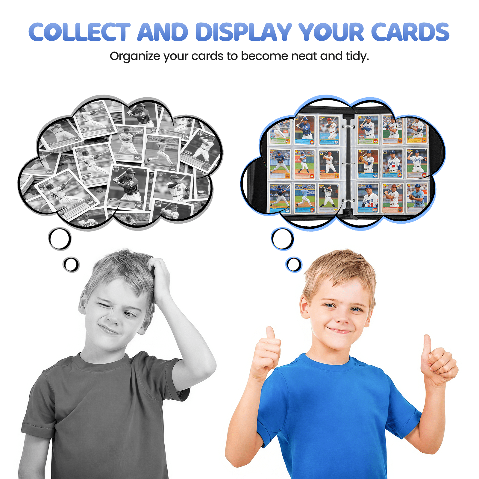 900 Pockets Collectible Trading Card Binder, 50 Double-Sided Pages with 9 Pockets Design, Featuring Zipper Closure and Sturdy Pu Leather Cover for Trading Cards, Tcg, and Game Cards