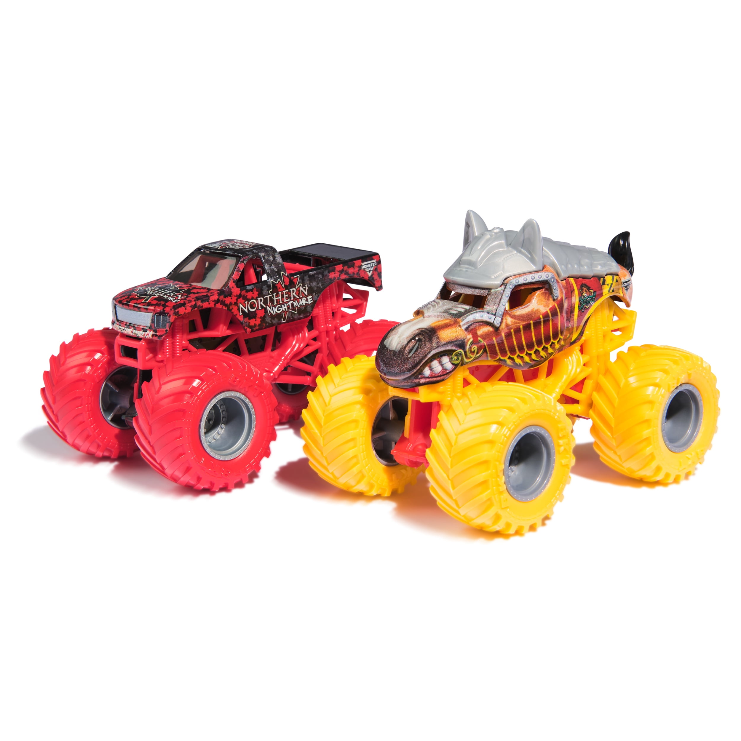 Monster Jam, Official Knightmare Vs. Northern Nightmare Die-Cast Monster Trucks, 1:64 Scale, Kids Toys for Boys Ages 3 and up