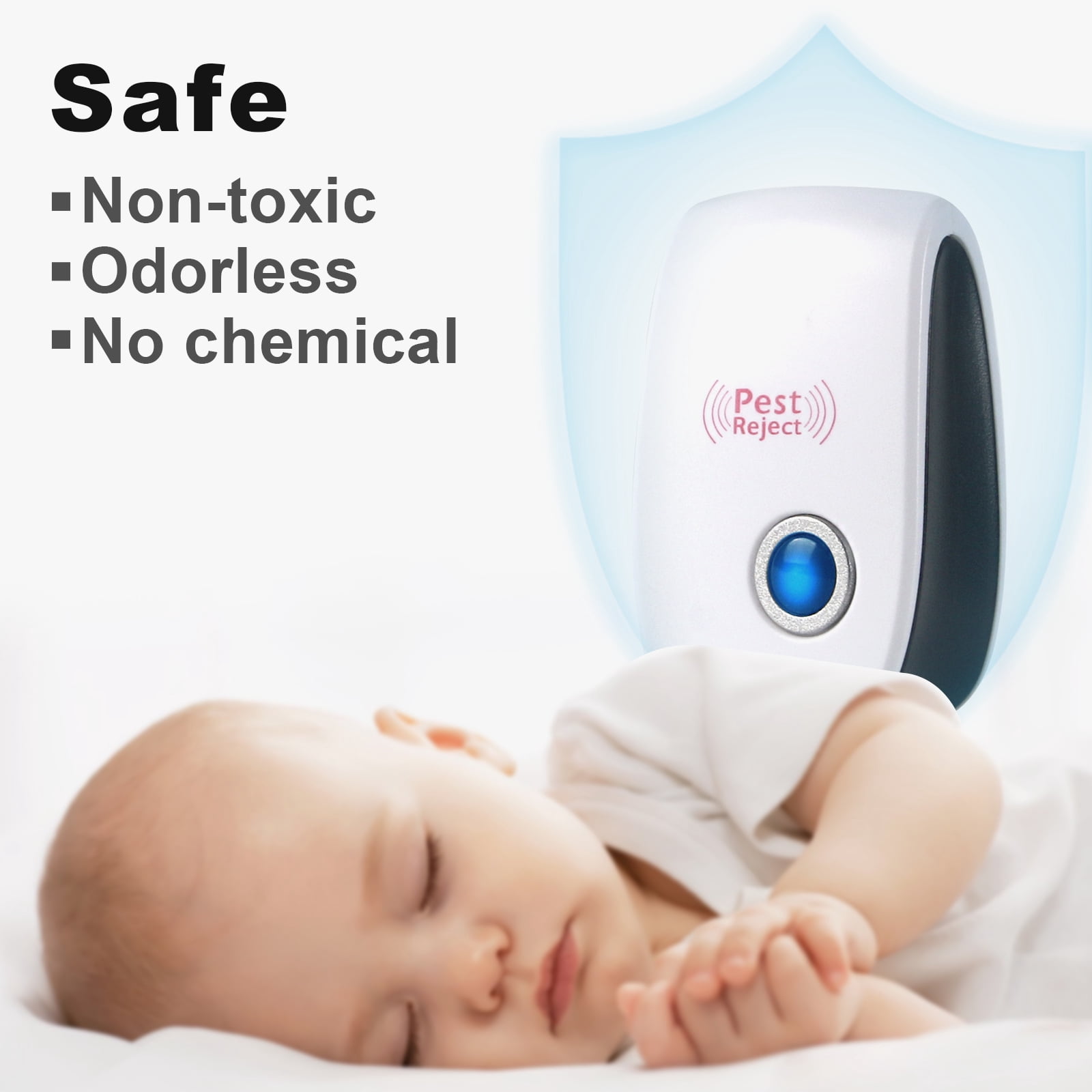Gamexcel Ultrasonic Electric Pest Repellent Plug In Device, 18 Piece