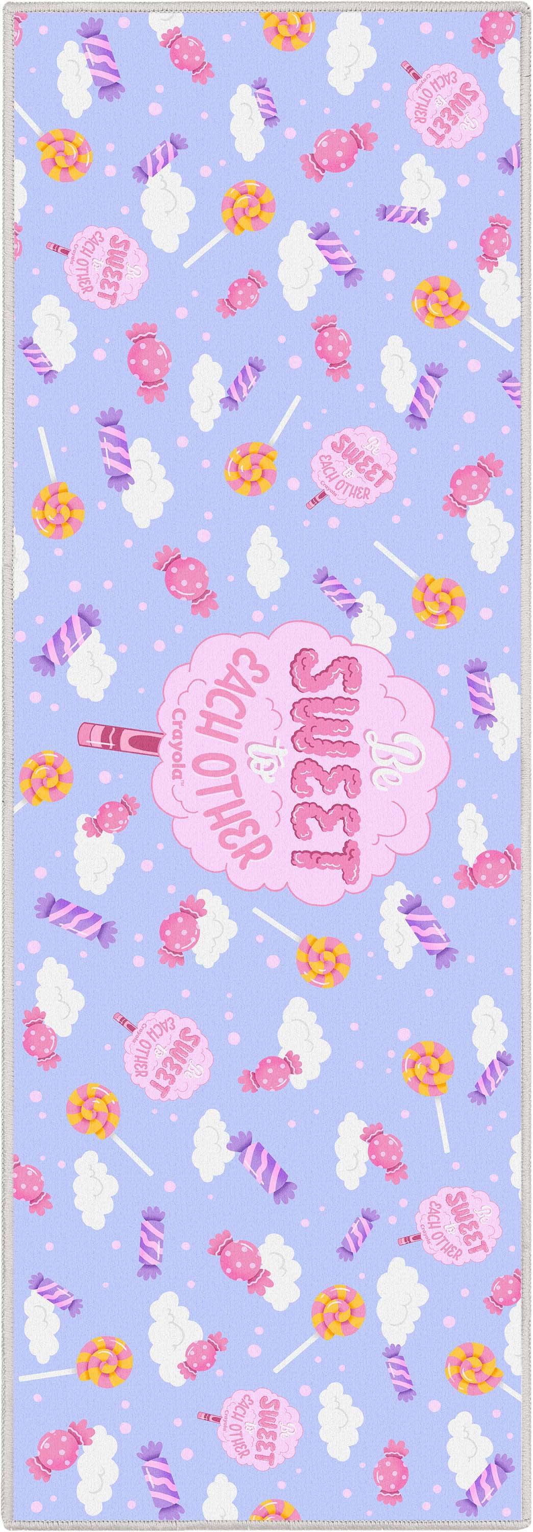 Crayola Collection By Well Woven Be Sweet Lilac 20" x 5' Runner Rug