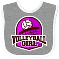 thumbnail image 3 of Inktastic Volleyball Girl Girls Baby Bib, 3 of 4