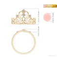 thumbnail image 4 of ANGARA Natural Scattered Diamond Princess Tiara Ring in 14K Yellow Gold for Women (Size-2mm| Color-I-J| Clarity-I1-I2) | April Birthstone, Anniversary, Jewelry Gift for Women | Natural Diamond Ring, 4 of 9