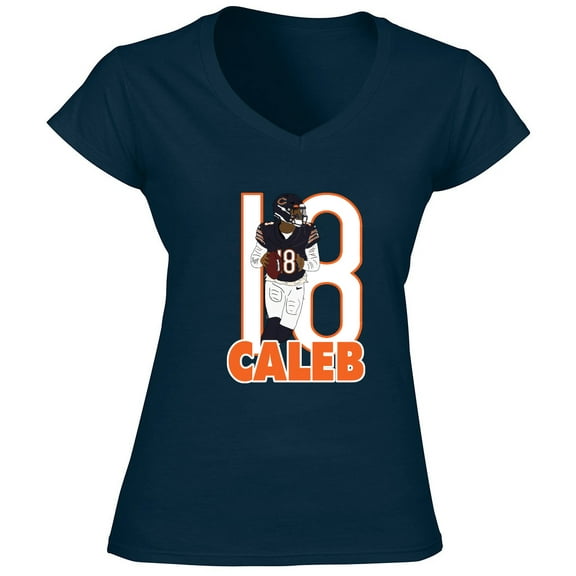 Caleb 18 Williams Chicago LADIES V-NECK Shirt T-Shirt