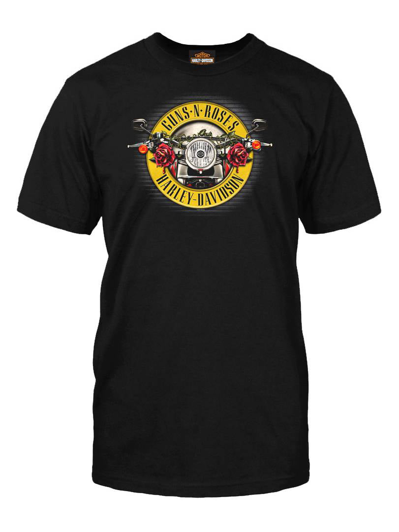 Harley Davidson Guns N Roses Cover Mens Black T-Shirt 