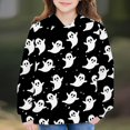 thumbnail image 6 of Mercatoo Girls Fleece Soft Hoodies Halloween Cute Ear Gho??t Pullover Sweatshirts Teen Kids Thick Warm Fall Winter Hoodie Clothes, 6 of 9