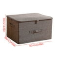 thumbnail image 2 of Cotton and Linen Storage Box, Fabric Covered Organizer Bin, Zippered Lid, Folding Sealed Design for Closet, Nursery, and Desk Organization, Coffee Color, by FAJHHA, 2 of 7