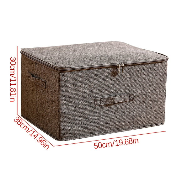 CEHVOM Cotton And Linen Storage Box Zipper Storage And Organization Box Fabric Covered Storage Box Folding Sealed Box Storage Box Clearance