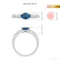 thumbnail image 6 of ANGARA Natural Oval 1.5 ct London Blue Topaz Ring with Diamond in 925 Sterling Silver for Women (Size-8x6mm) | November Birthstone Jewelry for Women | London Blue Topaz Ring (Ring Size- 7.5), 6 of 11