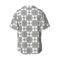 thumbnail image 7 of Picia Retro sketch flower lines Men's Linen Shirts Short Sleeve Cuban Beach Shirts Casual Shirts Button Down Shirt for Men Beach Summer Wedding Shirt-XX-Large, 7 of 7