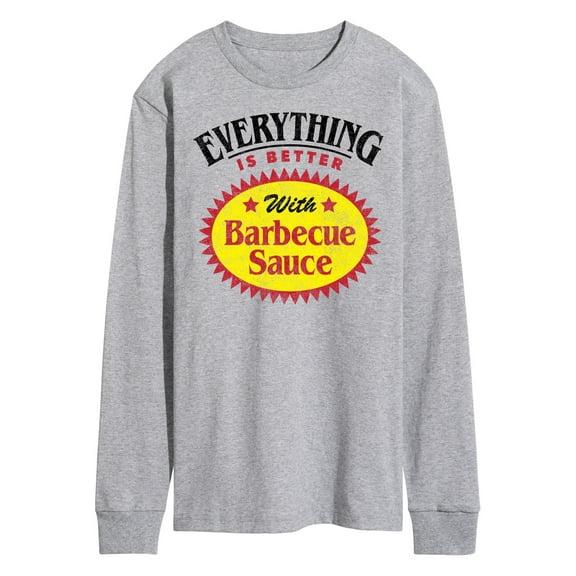 Instant Message - Everything Is Better Barbecue Sauce Label - Men's Long Sleeve T-Shirt