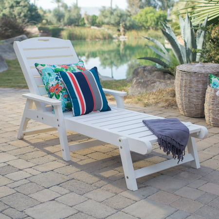 Product Belham Living Seacrest Cottage All Weather Resin Chaise Lounge Chair White