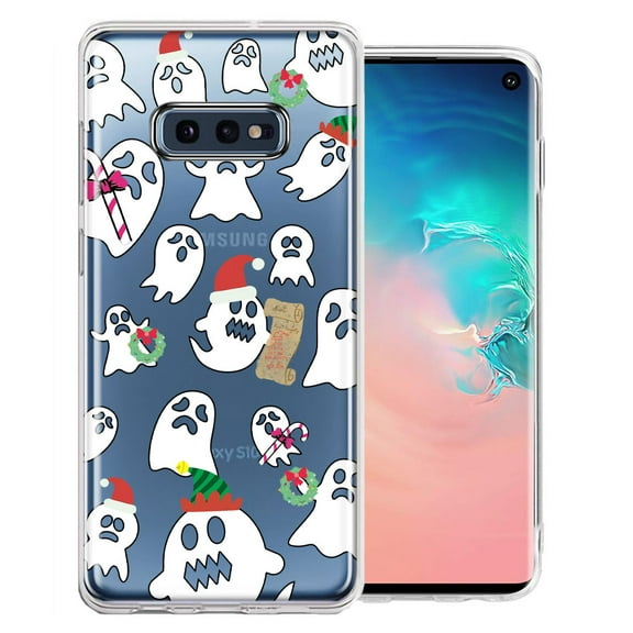 MUNDAZE For Samsung Galaxy S10e Halloween Christmas Ghost Design Double Layer Phone Case Cover