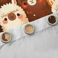 thumbnail image 4 of jejeloiu Kawaii Sheep Curtains Pack of 2 (42x84 Each),Cartoon Animal Curtains Blackout,Brown Pink White Bedroom Curtains For Girls Kids,Luxury Bedroom Decor, 4 of 6