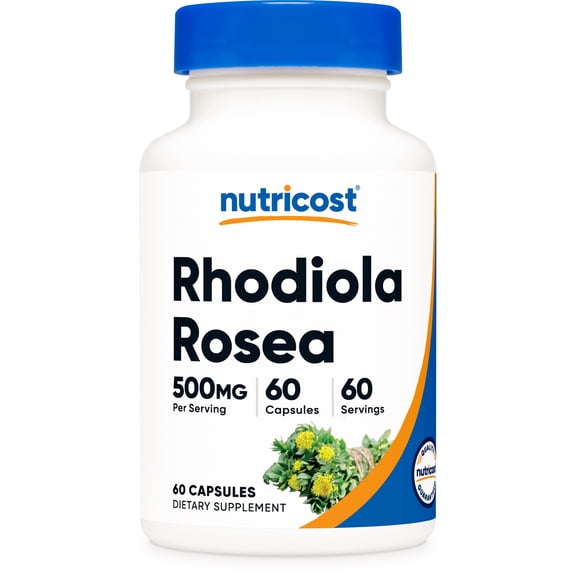 Nutricost Rhodiola Rosea (500mg) 60 Vegetarian Capsules - Gluten Free & Non-GMO Supplement