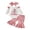 White B, variant on Loicainy Infant Baby Girls Christmas Outfit 3 6 9 12 18 Months Letters Print Romper with Plaid Pants Headband Clothes Set