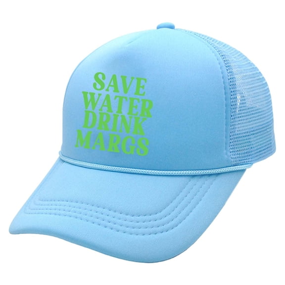 Water Drink Margs Trucker Hat Trendy Vintage Funny Cute Graphic Country Tequila Beer Hat Women Men