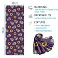 thumbnail image 2 of Purple Skull Sunflower Pattern Hot Yoga Mat Towel Non Slip for Hot Yoga - Quick-Drying Yoga Mat Cover with 4 Corner Pockets with Travel Bag - Hot Yoga Towel Non Slip 70"x26", 2 of 6