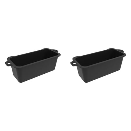 2 Pcs Silicone Grease Cup Liners 7 x 3.2 x 2.8 Inch for Griddle and Grill Reusable Catcher Liner Grill Tray Accessories Replacement of Aluminum Foil Pans Black Grills and Outdoor Cooking