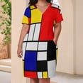 thumbnail image 4 of Piet Mondrian Abstract Art Loose Pocket Dress Dresses Summer Summer Dresses for Women, 4 of 9